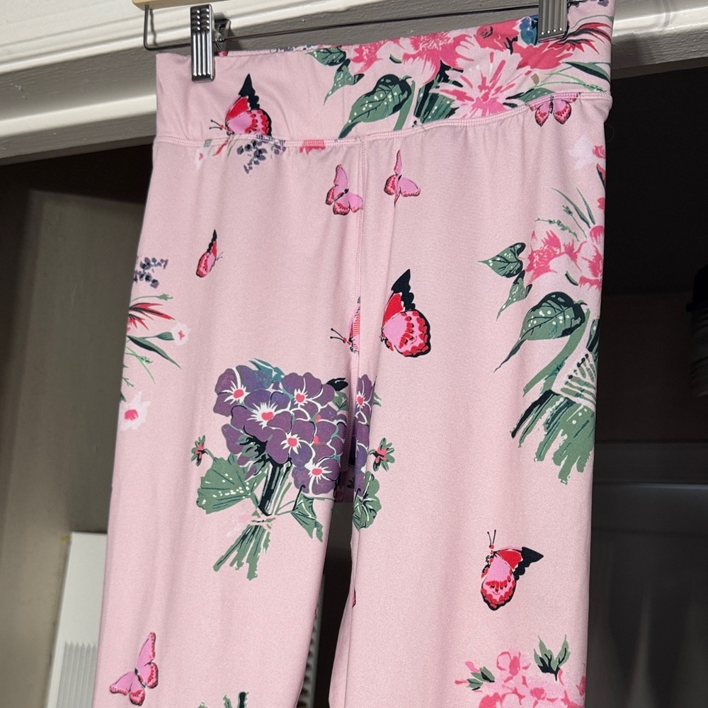 BOGNER X LoveShackFancy Lolei Ski Legging Pink Floral Butterfly GIRLS Sz 12/13Y - Picture 6 of 16